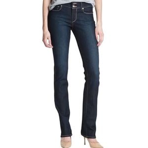 PAIGE Denim Womens Hidden Hills Straight Jeans Size 26 Dark Wash Grunge